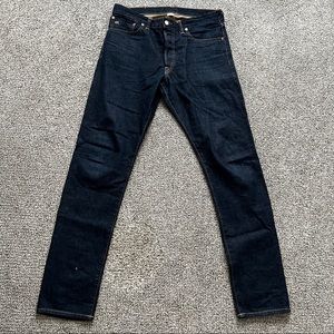 RRL Slim Narrow “once washed” selvage jeans